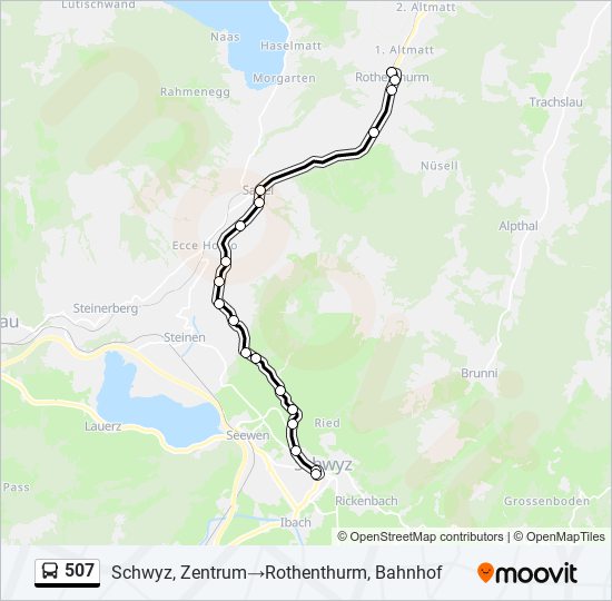 507 Bus Line Map