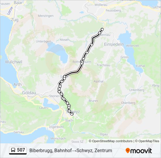 507 Bus Line Map