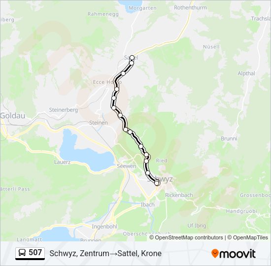 507 Bus Line Map