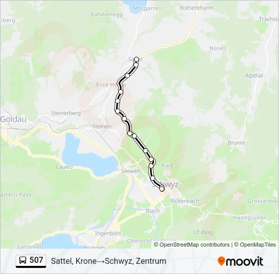 507 Bus Line Map