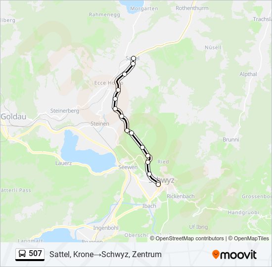 507 Bus Line Map