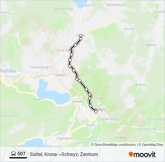 507 Bus Line Map