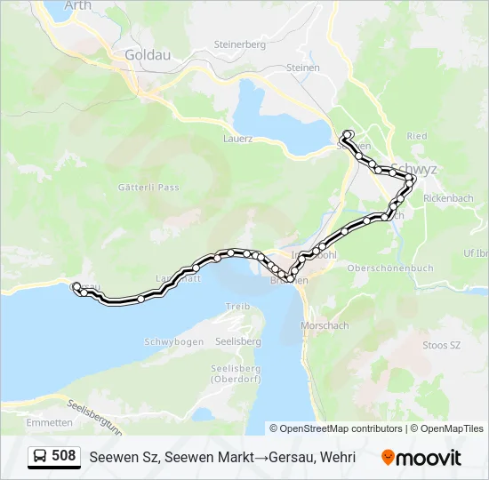 508 Bus Line Map