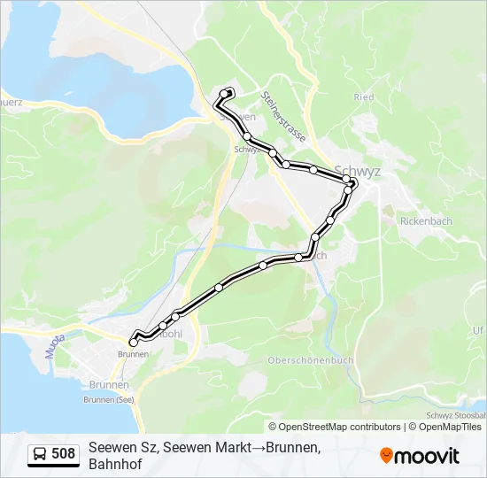 508 Bus Line Map
