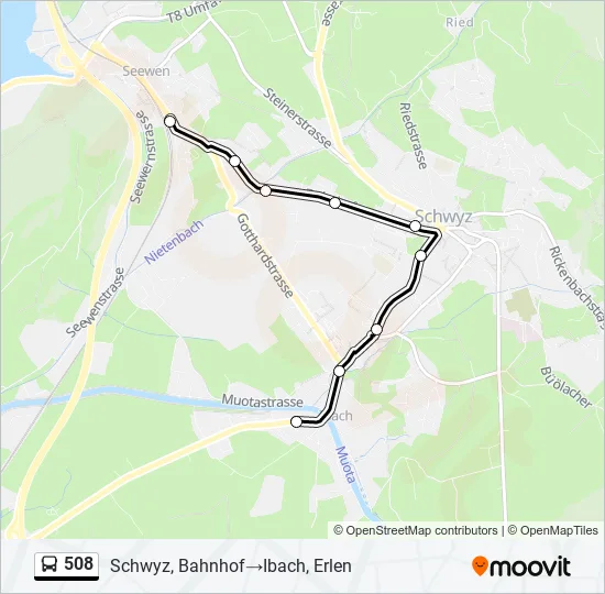 508 Bus Line Map