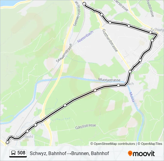 508 Bus Line Map