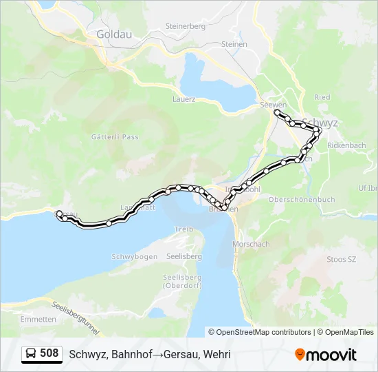 508 Bus Line Map