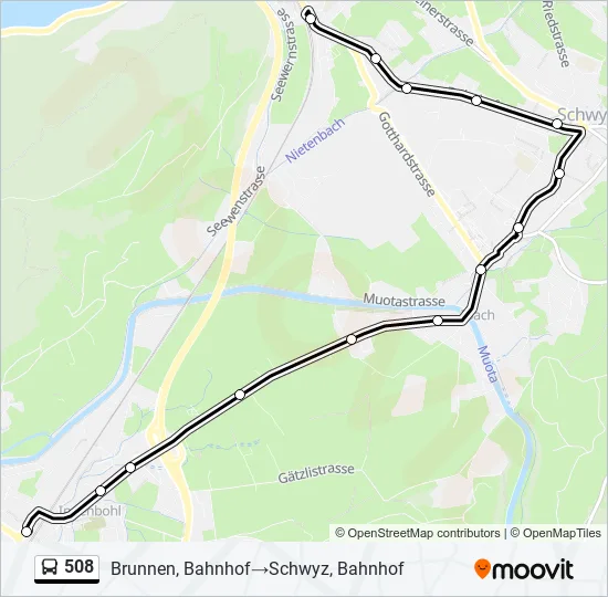 508 Bus Line Map