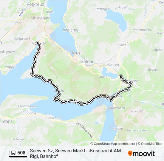508 Bus Line Map