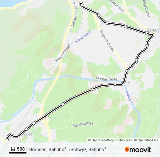 508 Bus Line Map