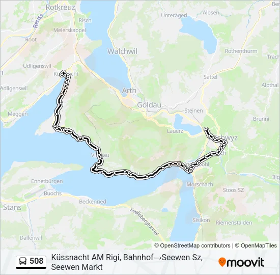 508 Bus Line Map