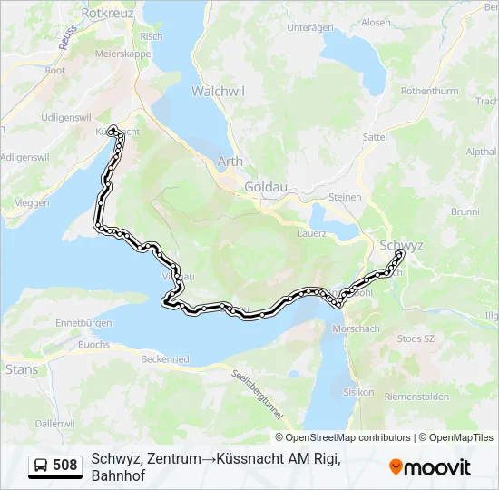 508 Bus Line Map