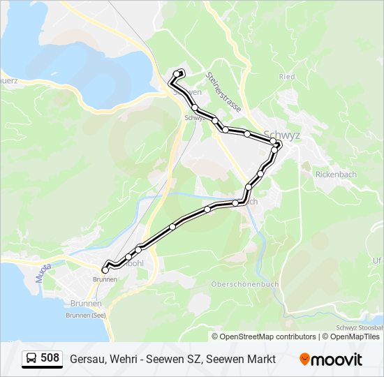 508 bus Line Map