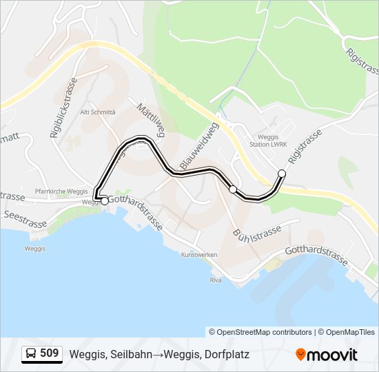 509 Bus Line Map