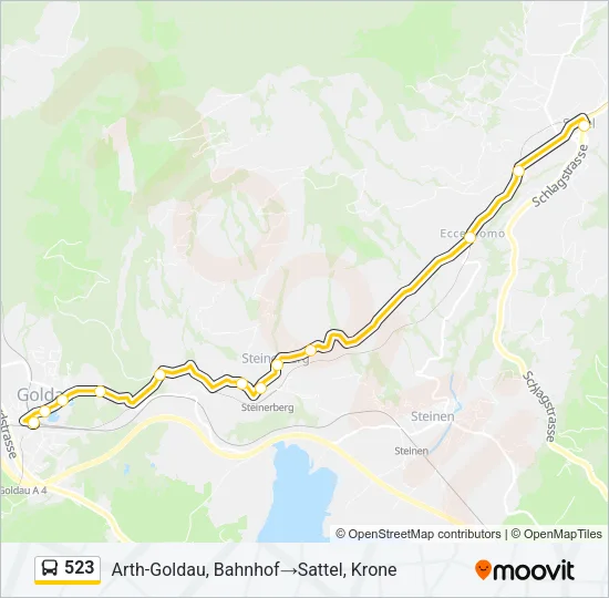 523 Bus Line Map