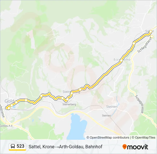 523 Bus Line Map