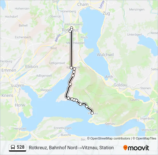 528 Bus Line Map