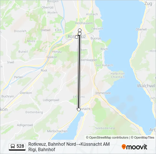 528 Bus Line Map