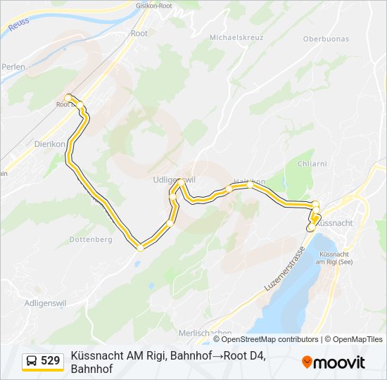529 Bus Line Map