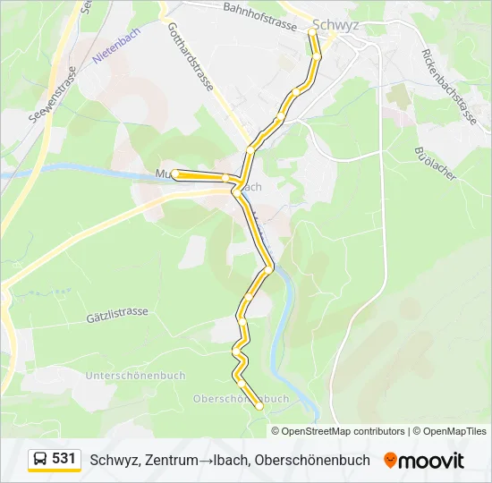 531 Bus Line Map