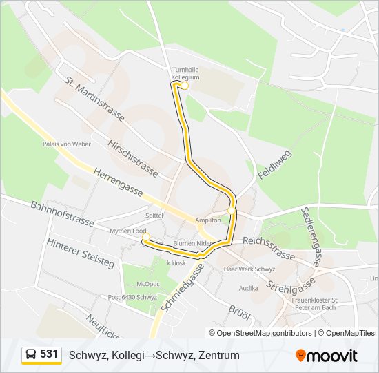 531 Bus Line Map