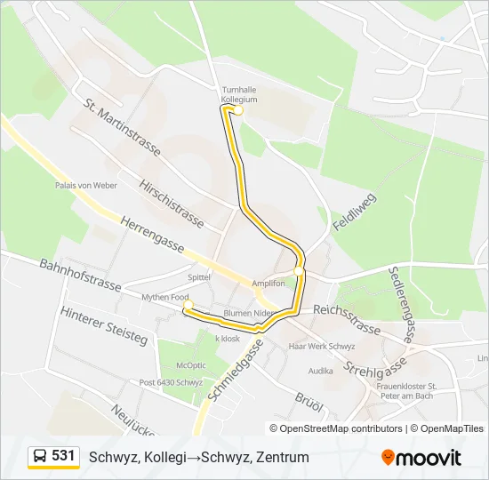 531 Bus Line Map
