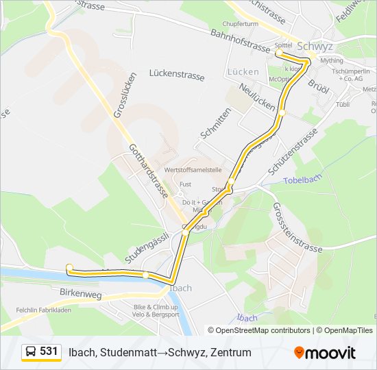 531 bus Line Map