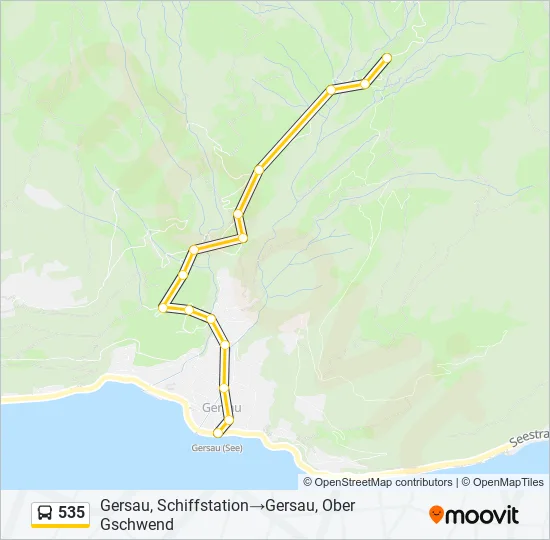 535 Bus Line Map