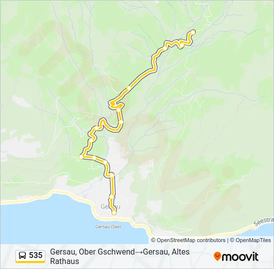 535 Bus Line Map