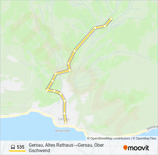 535 Bus Line Map
