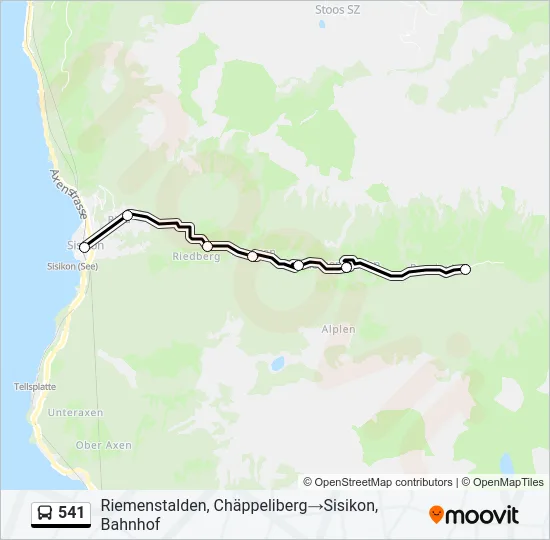 541 Bus Line Map