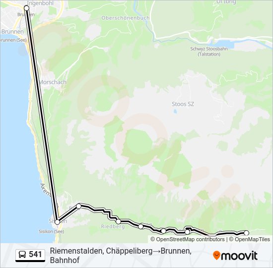 541 Bus Line Map