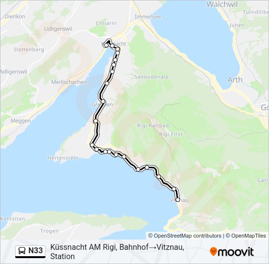 N33 Bus Line Map