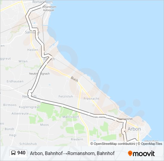 940 Bus Line Map