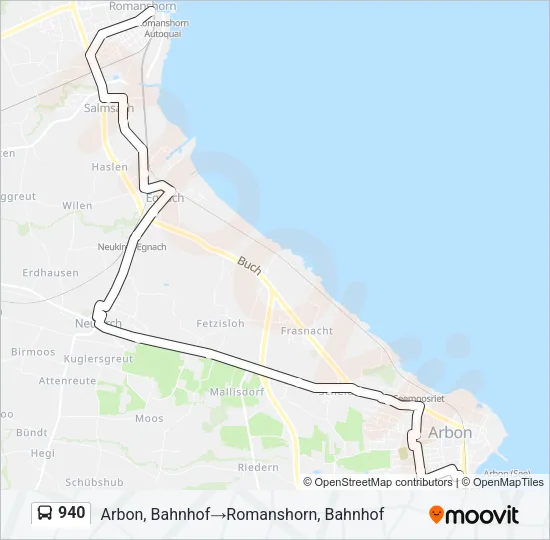 940 Bus Line Map