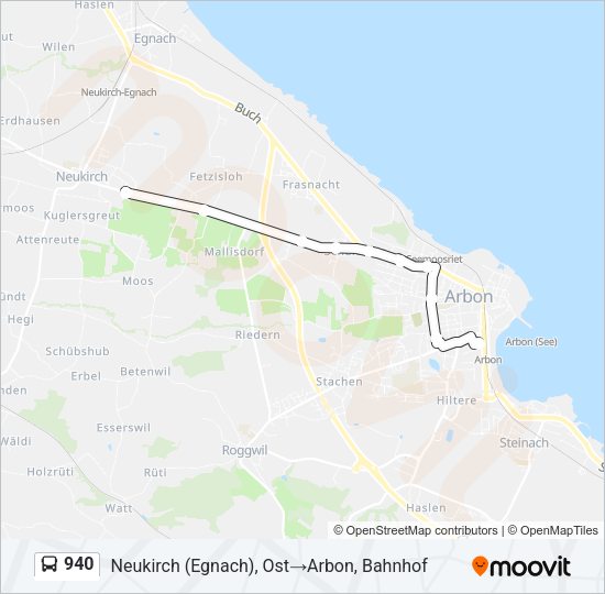 940 Bus Line Map