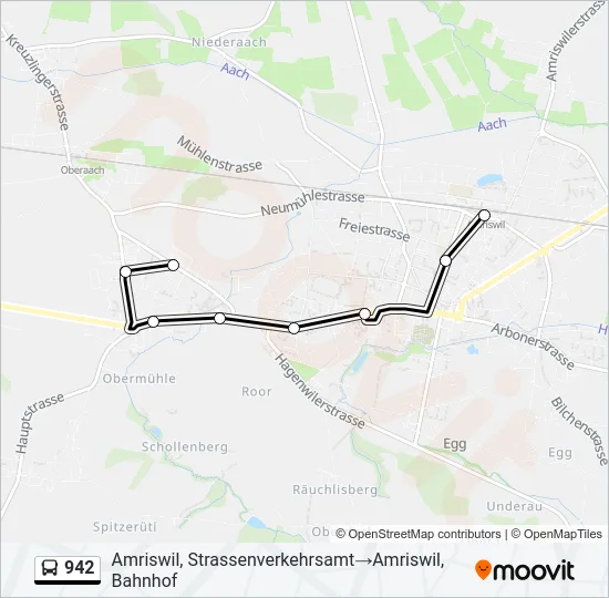 942 Bus Line Map