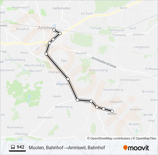 942 Bus Line Map