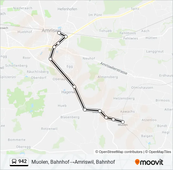 942 Bus Line Map