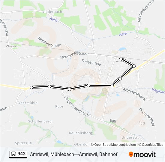 943 Bus Line Map
