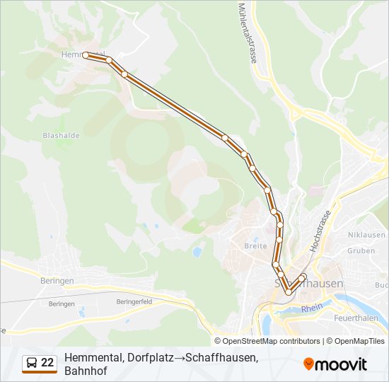 22 Bus Line Map