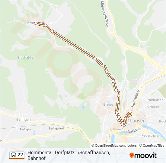 22 Bus Line Map