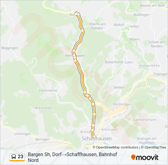 23 Bus Line Map