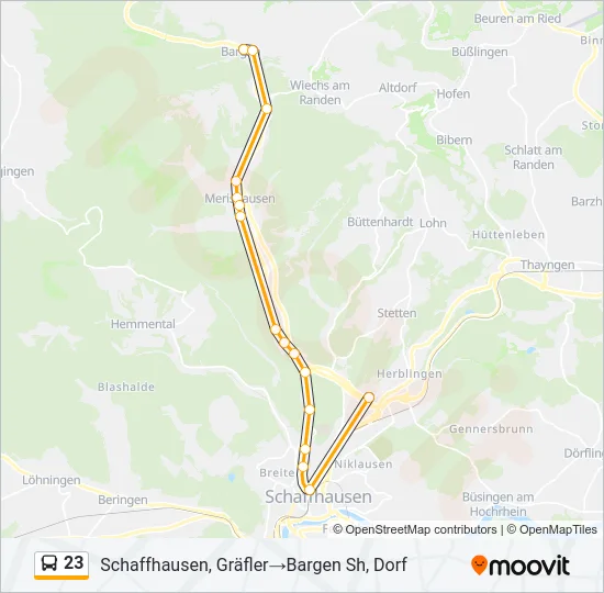 23 Bus Line Map