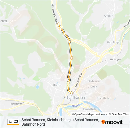 23 Bus Line Map