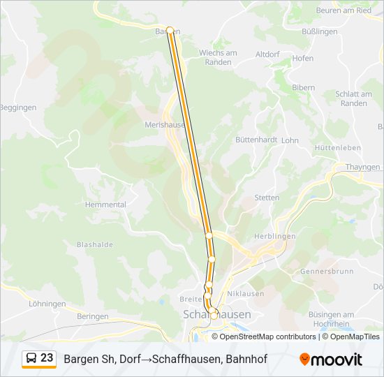 23 Bus Line Map