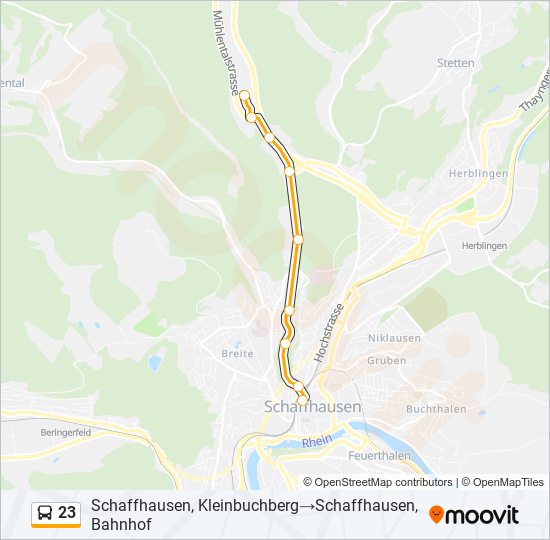 23 Bus Line Map