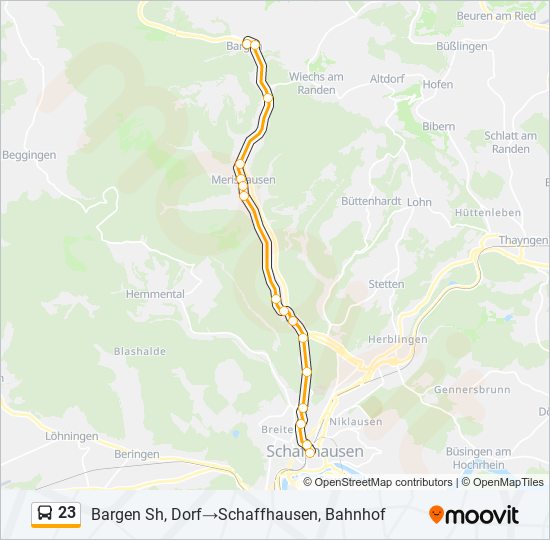 23 Bus Line Map