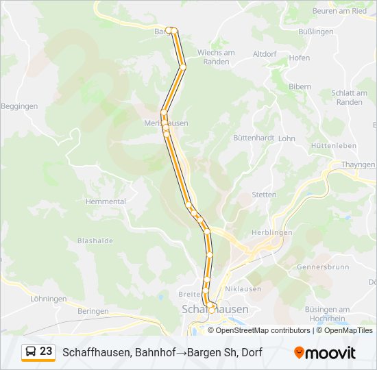 23 Bus Line Map