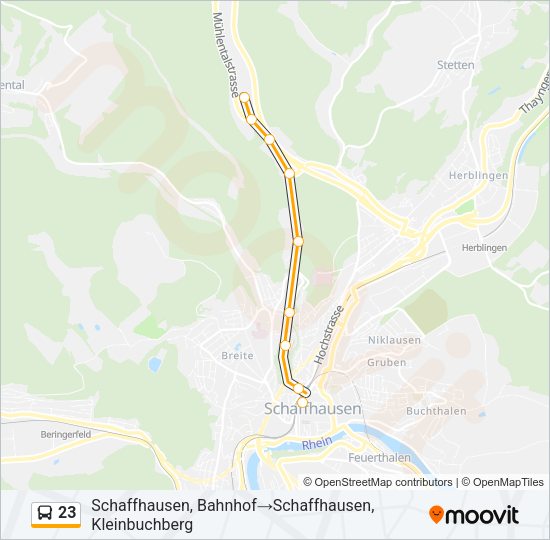 23 Bus Line Map